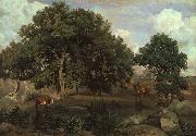  Jean Baptiste Camille  Corot Forest of Fontainebleau oil